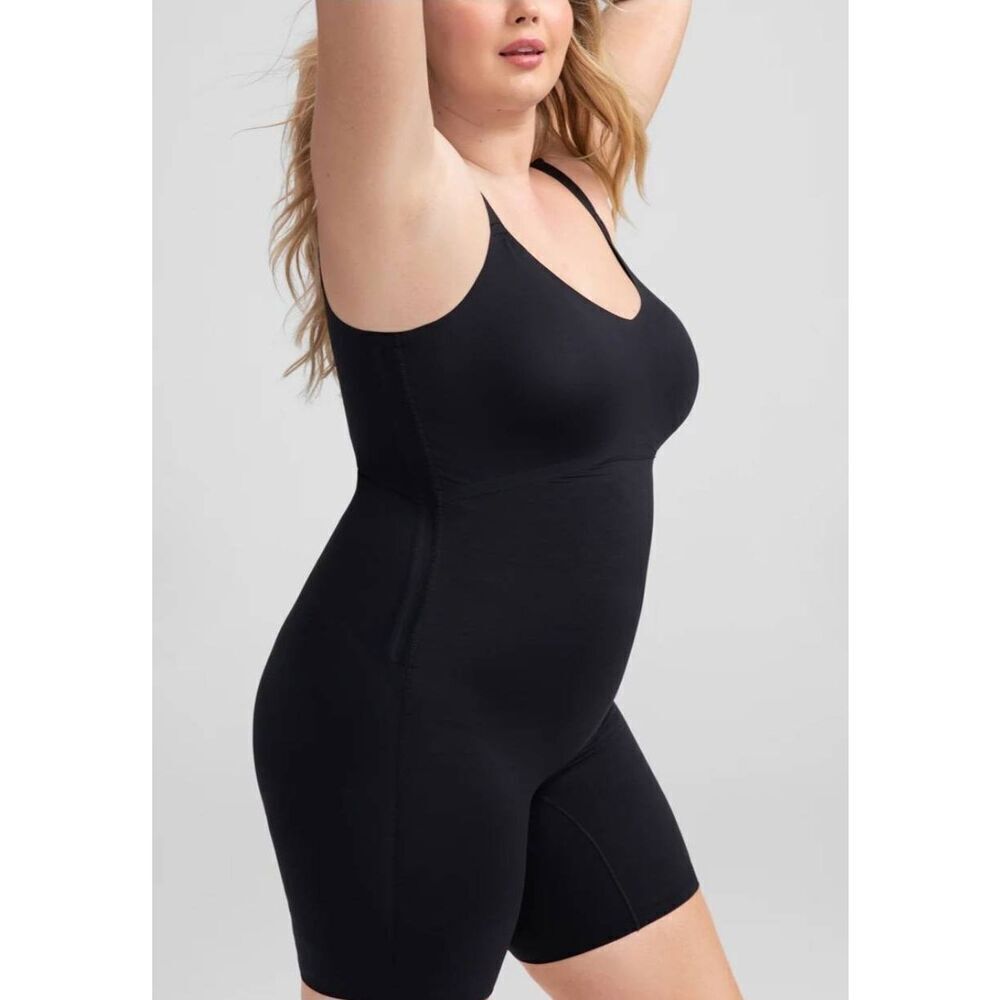 Honeylove Mid Thigh Bodysuit Shapewear Womens 2XL Plus Black New Body Shaper - Picture 3 of 3